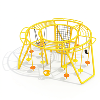 Balançoire circulaire en alliage pour enfants, équipement de jeu extérieur combiné, balançoire nid multi-places, balançoire pour tout-petits, garderie, école