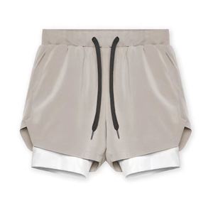 Wholesale Custom Logo Gym Wear <b>Shorts</b> Nylon <b>Mens</b> Double Layer Breathable Sports Fitness Gym <b>Shorts</b> - Product Image 6