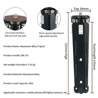 Trépied en alliage d'aluminium avec plusieurs interfaces d'extension, support pour cardan, pince pour téléphone, Magic Hand, support de bureau pour diffusion en direct
