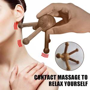 Outil de <span class=keywords><strong>massage</strong></span> en bois pour points de pression, forme d'araignée à 6 pattes, masseur manuel avec fonction musicale pour le cuir chevelu, le dos, le <span class=keywords><strong>cou</strong></span> <span class=keywords><strong>et</strong></span> les épaules - Product Image 4