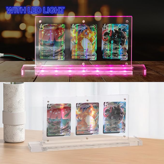 Eco-friendly LED Light Trading Card Frame - Modern Display
