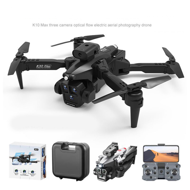 K10MAX Beginner-Friendly Foldable Brushless Motor Drone HD 8K Triple Camera Remote Intelligent Obstacle Avoidance Plastic
