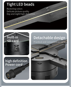 360 grand tournant 100cm 3d holographique fanHD LED affichage holographique fabriqué en usine 3D ventilateur publicité machine effet vif - Product Image 3