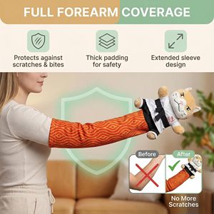 Gant de combat interactif pour chat avec manchon de protection pour le bras, jouet marionnette pour un jeu sûr avec les chatons et les chats adultes - Product Image 2