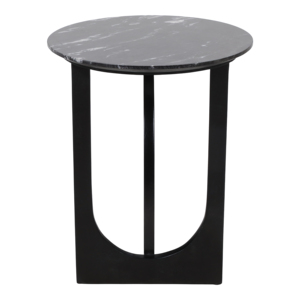 Tavolino rotondo con piano in marmo, moderno tavolino in legno per piccoli spazi e comodino - Product Image 5