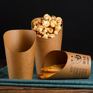 Tazza Kraft usa e getta personalizzata per Pizza da asporto patatine fritte biscotti economici prezzo di fabbrica che timbra la movimentazione - Product Image 3