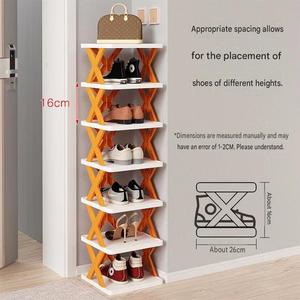 <span class=keywords><strong>Étagère</strong></span> à chaussures étroite, gain de place, organisateur de chaussures modulaire en <span class=keywords><strong>plastique</strong></span> DIY, <span class=keywords><strong>étagère</strong></span> à chaussures multi-niveaux simple pour entrée et dortoir - Product Image 2