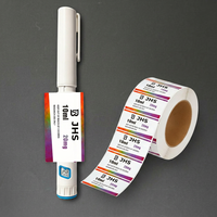 Étiquette personnalisée pour flacon de peptide, autocollante, imperméable, pour stylo d'injection, pour flacons de 3 ml, 5 ml, 10 ml