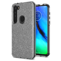 Coques de téléphone transparentes scintillantes pour Motorola G8 Power Lite E6S One fusion Plus G9 PLUS