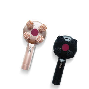 New Arrival Handheld Electric Scalp <b>Massager</b> Red Light Therapy Vibrating Brush Soft Tooth Heating Massage Comb for Body Neck - Product Image 1