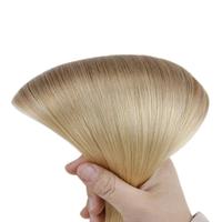 Disesuaikan kutikula lembut alami pirang Nano ujung rambut manusia pemasok Tiongkok kualitas tinggi rambut Remy pakan rambut India Tunggal