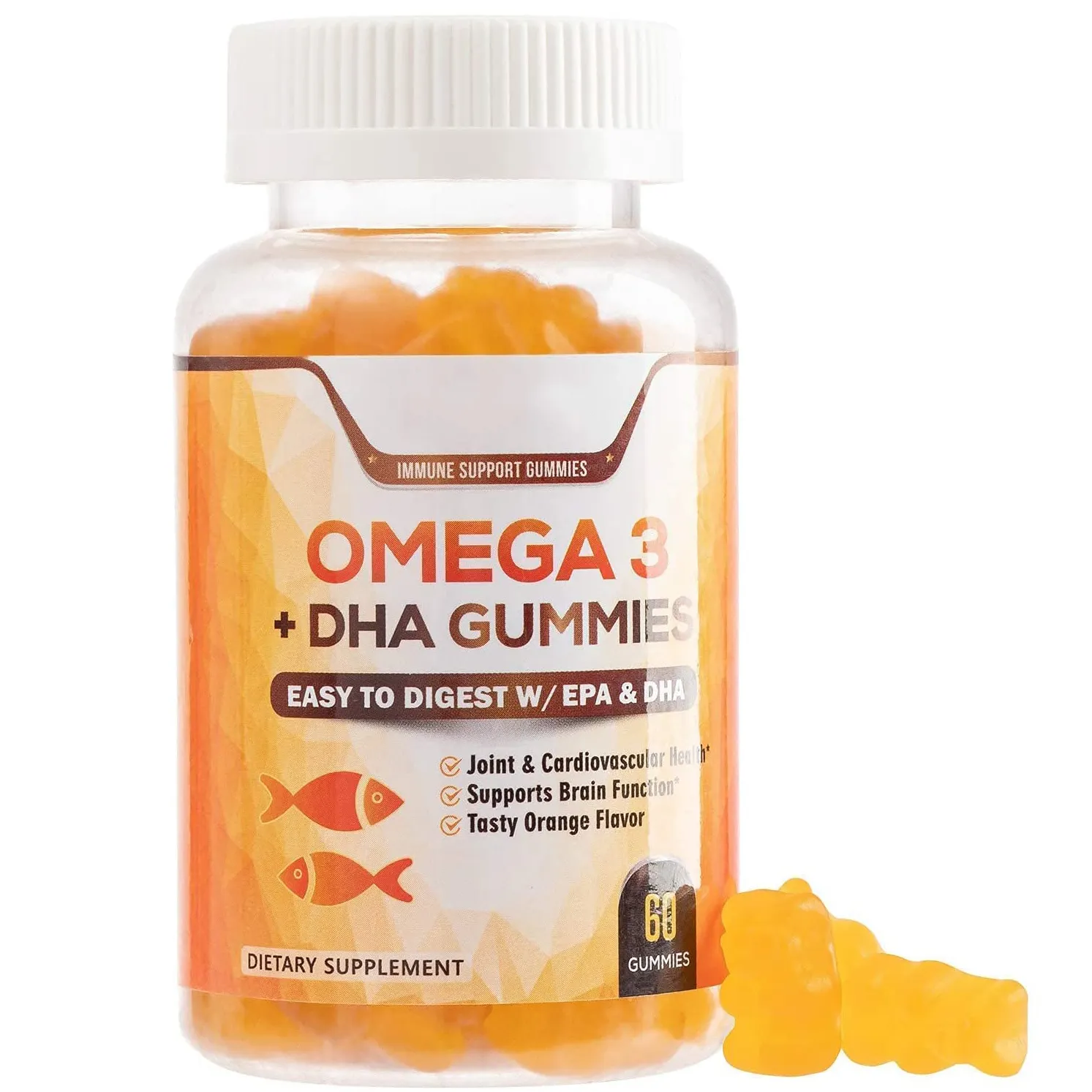 OEMキャンディー製造プライベートラベルハラールキャンディー食用OMEGA 3 + DHA EPAフィッシュオイルパウダーグミキャンディーキャンディー