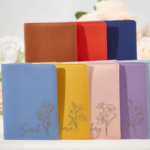 Personalised <b>Leather</b> <b>Passport</b> <b>Cover</b> Holder and Luggage Tag Set, Custom Engraved <b>Passport</b> <b>Cover</b> Suitcase Tag with Name - Product Image 2