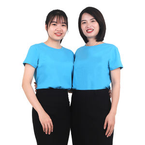 Camisetas personalizadas de verano para mujer con cuello mandarín para trabajo o eventos Camisetas de uniforme de equipo de verano OEM de Vietnam - Product Image 1