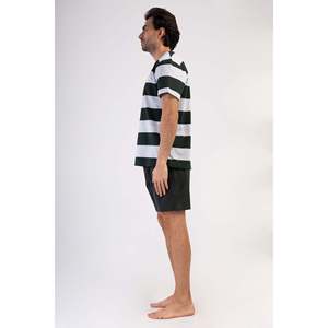 Ensemble short et t-shirt à manches courtes pour homme, imprimé vintage, col rond, avec poches respirantes, style décontracté - Product Image 2