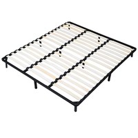 Marco de metal para cama de fácil montaje, listón individual de madera de tamaño king