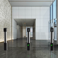 Torniquete de Puerta Corredera de Vidrio de Canal Ancho con Reconocimiento Facial Láser 3D y Control de Velocidad para Edificios de Oficinas, Certificado CE