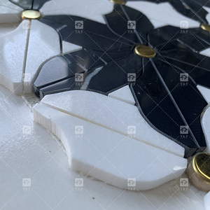 Nuovo Design <span class=keywords><strong>Mosaico</strong></span> in Marmo <span class=keywords><strong>Naturale</strong></span> con Motivo Floreale per Bagno, Piastrelle <span class=keywords><strong>Mosaico</strong></span> Irregolari Uniche - Product Image 6