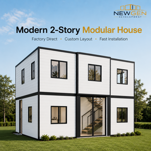 NOUVEAU MODÈLE DE DÉVELOPPEMENT Maison Modulaire Moderne à 2 Étages Panneaux Sandwich Fabrication Directe Usine Aménagement Personnalisé Installation Rapide - Product Image 1