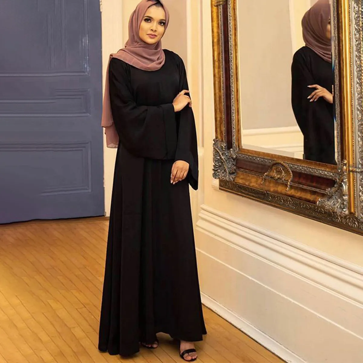Vendita calda di un pezzo a figura intera Jilbab preghiera Abaya modesto Khimar Hijab tinta unita Abaya abbigliamento islamico