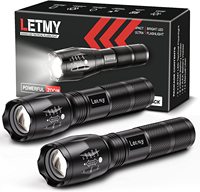 GearLight S1000 LED linterna táctica con funda [2] + GearLight luz linterna con Base magnética [2]