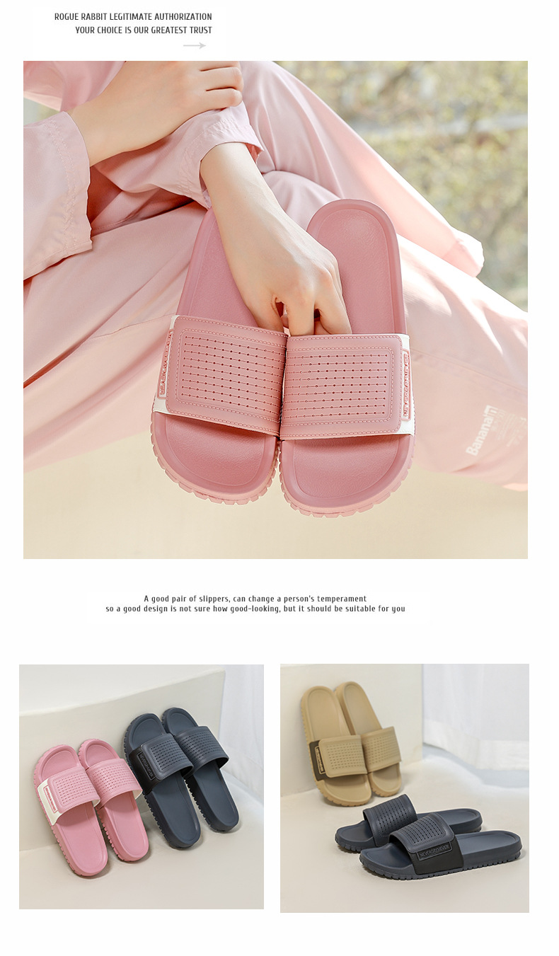High Quality Non-slip Bath Slippers for Women and Men House Thick Platform Sole Slides