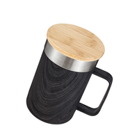 12oz 16oz tutup bambu dapat digunakan kembali cangkir kopi desain berkelanjutan isolasi dinding ganda untuk retensi suhu yang lebih baik