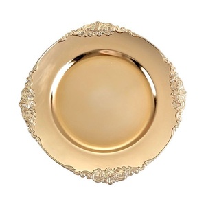 จานรองอาหารสแตนเลสคุณภาพส่งออก ดีไซน์หรูหราทันสมัย สีทอง รูปทรงสวยงาม เป็นมิตรต่อสิ่งแวดล้อม บรรจุภัณฑ์แบบกำหนดเองได้ - Product Image 1