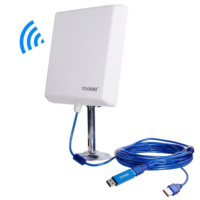 Wholesale 36dBi Wi-fi Receiver WiFi Wireless USB Adapter 150Mbps Usb Network Card Wifi signal Receiver Antenna