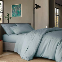 Parure de draps King Size en Lyocell Soyeux et Rafraîchissant, Poches Profondes, Style Moderne, Lavable en Machine pour Hôtels