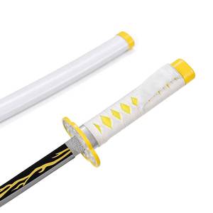 Mini-lame en métal non polie de 45 cm de l'anime japonais « Demon Slayer » représentant Zenitsu Agatsuma, avec fourreau. - Product Image 3