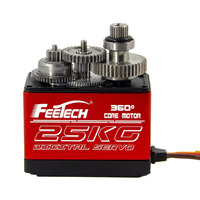 Servomoteur numérique étanche Feetech FT6325M 25kg.cm à engrenages en acier pour modèles RC (avion, voiture, bateau) avec encodeur magnétique 360 degrés en métal
