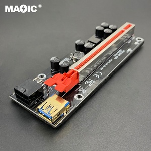 อุปกรณ์เสริมคอมพิวเตอร์อื่นๆ8ตัวเก็บประจุ PCIE <span class=keywords><strong>Riser</strong></span> 1X ถึง16X ส่วนต่อขยายบัตรแร็ค Placa Adaptador <span class=keywords><strong>Riser</strong></span> <span class=keywords><strong>Ver</strong></span> <span class=keywords><strong>009S</strong></span> Plus - Product Image 5