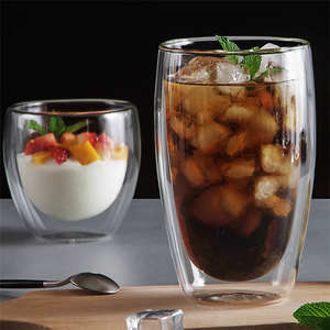 كوب زجاجي عالي الجودة من البوروسيليكات مخصص للقهوة والشاي وزجاجة بيرة صغيرة الزجاج مزدوجة الزجاجات عالية الجودة من زجاج البوروسيليكات - Product Image 4