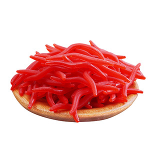 SEASKY 4cm 0.2g <span class=keywords><strong>De</strong></span> Pêche Leurre Souple Trout Worm Earthworm Bait Lifelike Faux Bloodworm Grub Ver Doux Leurre <span class=keywords><strong>De</strong></span> Pêche Appâts - Product Image 1