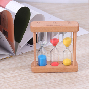 Telaio In legno di lusso personalizzato 3/4/5 <span class=keywords><strong>minuti</strong></span> Timer da tè <span class=keywords><strong>tre</strong></span>-In-uno a clessidra per la tisana - Product Image 1