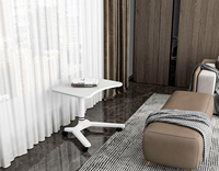 Table d'appoint ergonomique moderne OMNI pour ordinateur portable, bureau réglable à poser sur le lit avec roulettes et support mural pliable, design peu encombrant