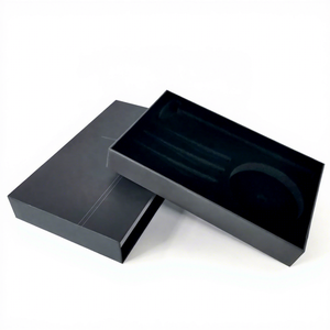 Caja de Regalo de Papel con Textura Especial <span class=keywords><strong>y</strong></span> Estampado en Oro Rosa, Caja Negra Mate con Acabado Brillante UV <span class=keywords><strong>para</strong></span> Joyería <span class=keywords><strong>y</strong></span> Prendas de Moda de Alta Gama - Product Image 1