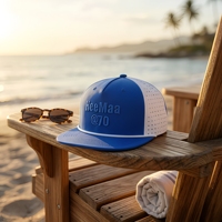 Casquette de baseball personnalisée avec logo bleu roi, 5 panneaux, découpe laser, broderie 3D tonale, haute qualité, fabricant d'articles de coiffure