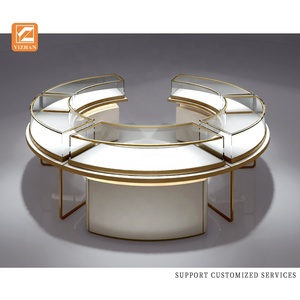Vetrina Espositiva Ovale di Lusso con Illuminazione a LED e Vetro Curvo Elegante per Negozi al Dettaglio - <span class=keywords><strong>Design</strong></span> Gratuito - Product Image 2