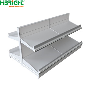 Étagères de supermarché double face en métal, présentoir de vente au détail, gondole pour allée de magasin d'alimentation - Product Image 1