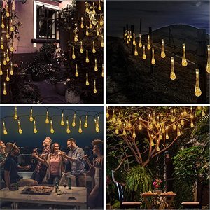 Lampe solaire en forme <span class=keywords><strong>de</strong></span> <span class=keywords><strong>goutte</strong></span> d'eau 6M, 30led, forme <span class=keywords><strong>de</strong></span> <span class=keywords><strong>goutte</strong></span> d'eau, féerique, pour décoration <span class=keywords><strong>de</strong></span> jardin, fête, cour, noël et décoration, livraison gratuite - Product Image 5