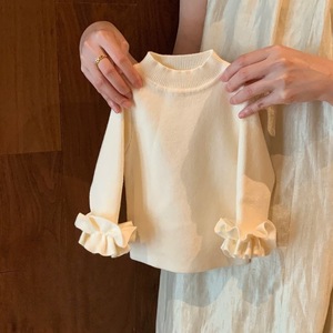 Tongxingyuan Girls Sweater Solid Color Base Layer Full Sleeve Thickening Soft Knit Autumn Spring Toddler Korean Style - Product Image 3