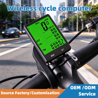 AFTFA Wireless Layar Besar Bilingual Tahan Air Speedometer Sepeda Meteran Sepeda Listrik dengan Lampu Latar