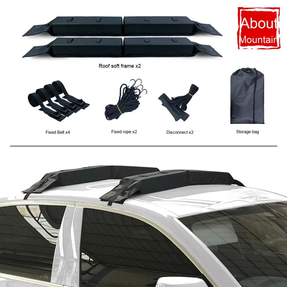 Universal Car Roof Rack for Travel Soft Rack to Carry Kayak Surfboard ...