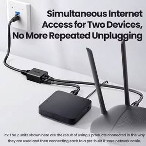 Divisor RJ45 UGREEN 1 a 2, Adaptador Ethernet, Extensor <span class=keywords><strong>de</strong></span> <span class=keywords><strong>Cable</strong></span> <span class=keywords><strong>de</strong></span> Red, Conector RJ45 <span class=keywords><strong>para</strong></span> <span class=keywords><strong>PC</strong></span>, Laptop, TV Box, Router - Product Image 6
