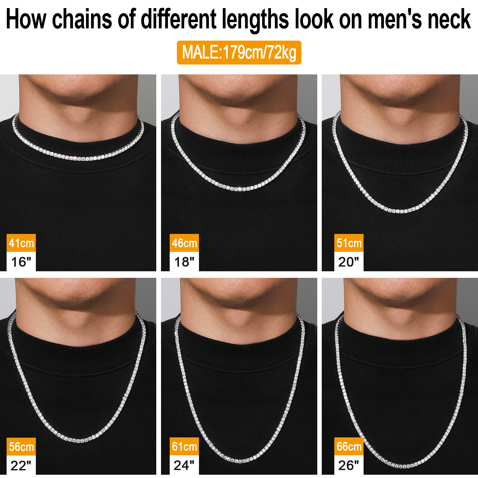 moissanite chain vvs1