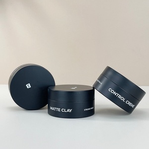 Matte Black 4oz Cosmetic Face Cream <b>Jar</b> 8oz Frosted Salt Scrubs Body Butter <b>Jars</b> 150ml 250g Round <b>Plastic</b> <b>Jar</b> with Lids 50g 100g - Product Image 2