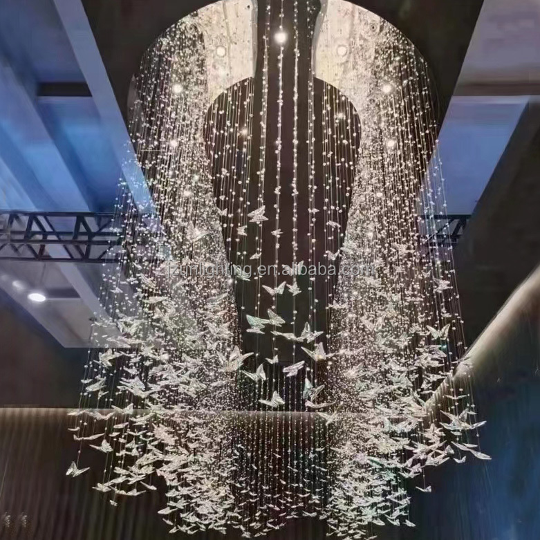 Modern Luxury LED Crystal Chandelier Retro American Vintage Pendant Light for Hotel Projects