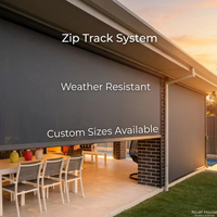 Fabricant chinois de stores à enroulement motorisés, résistants, imperméables, pour l'extérieur, avec tissu coupe-vent pour la protection solaire des patios